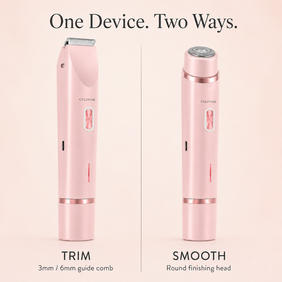 CALUVANE Silque™ 2-in-1 Women's Grooming Trimmer