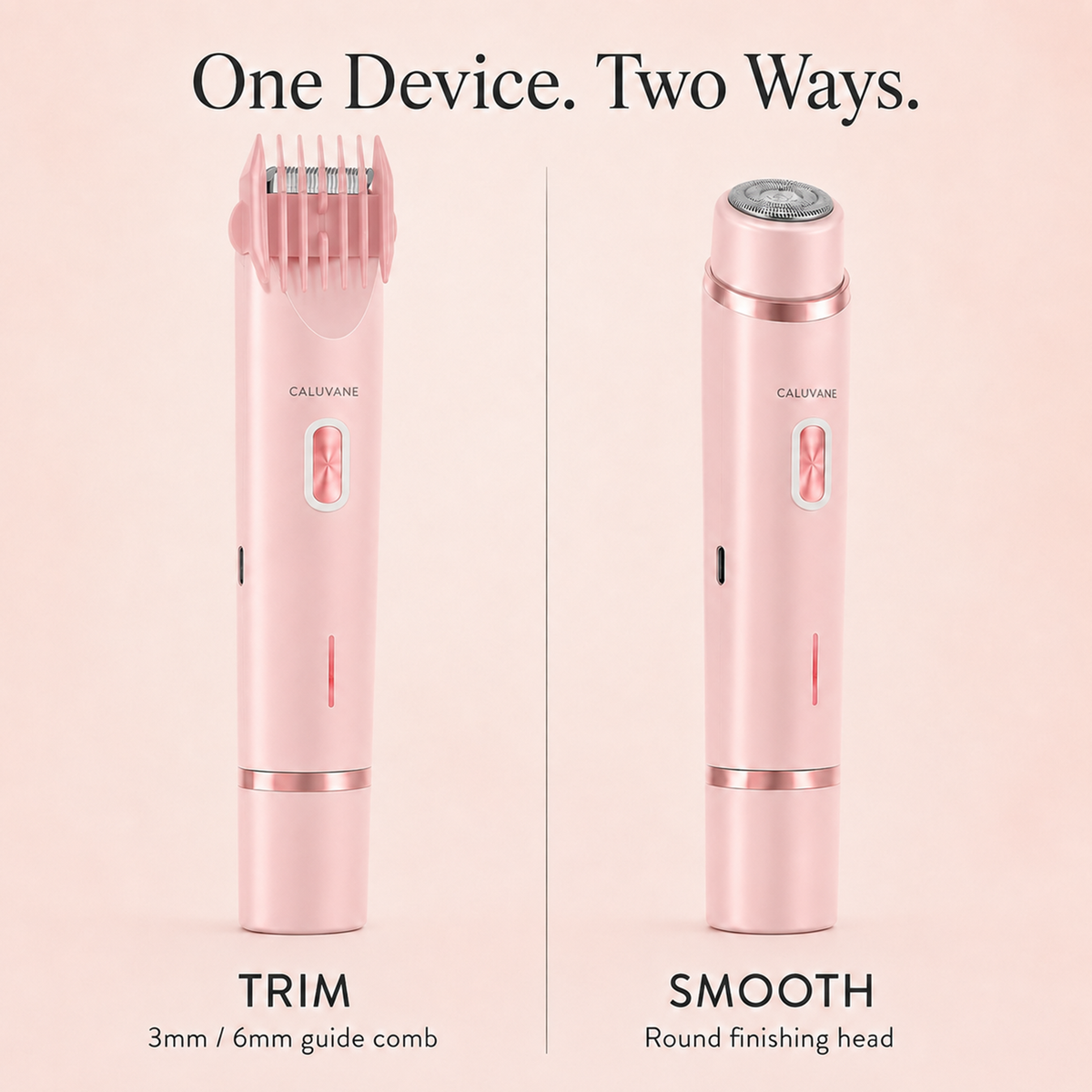 CALUVANE Silque™ 2-in-1 Women's Grooming Trimmer